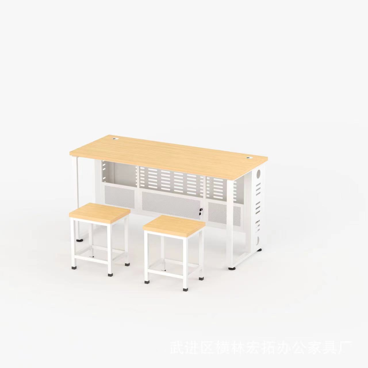 School computer room computer desk